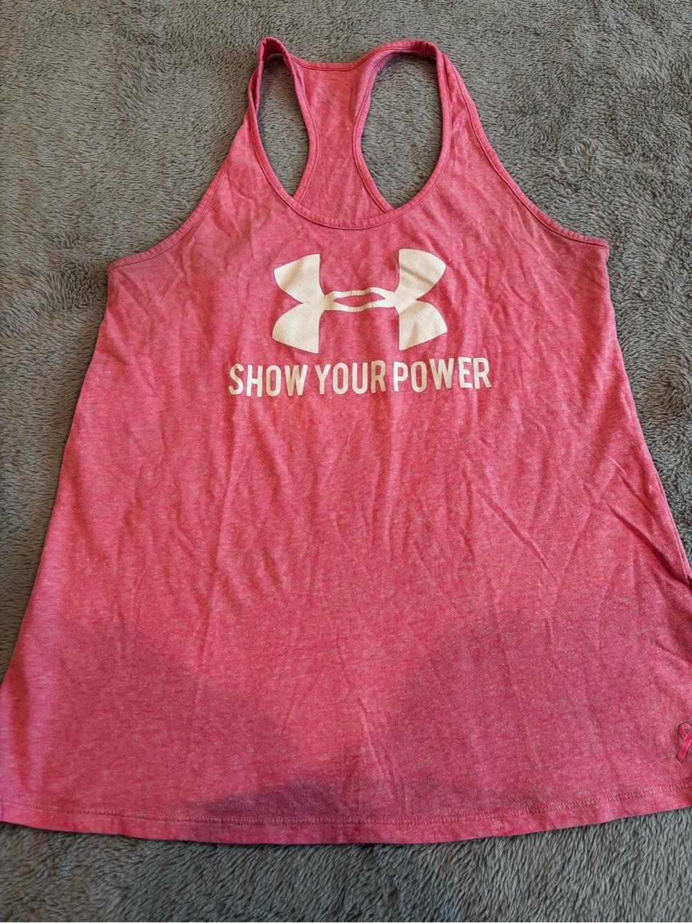 Under Armour Pink Racerback 'Show Your Power' Tank Top